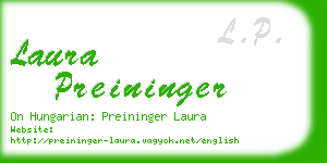 laura preininger business card